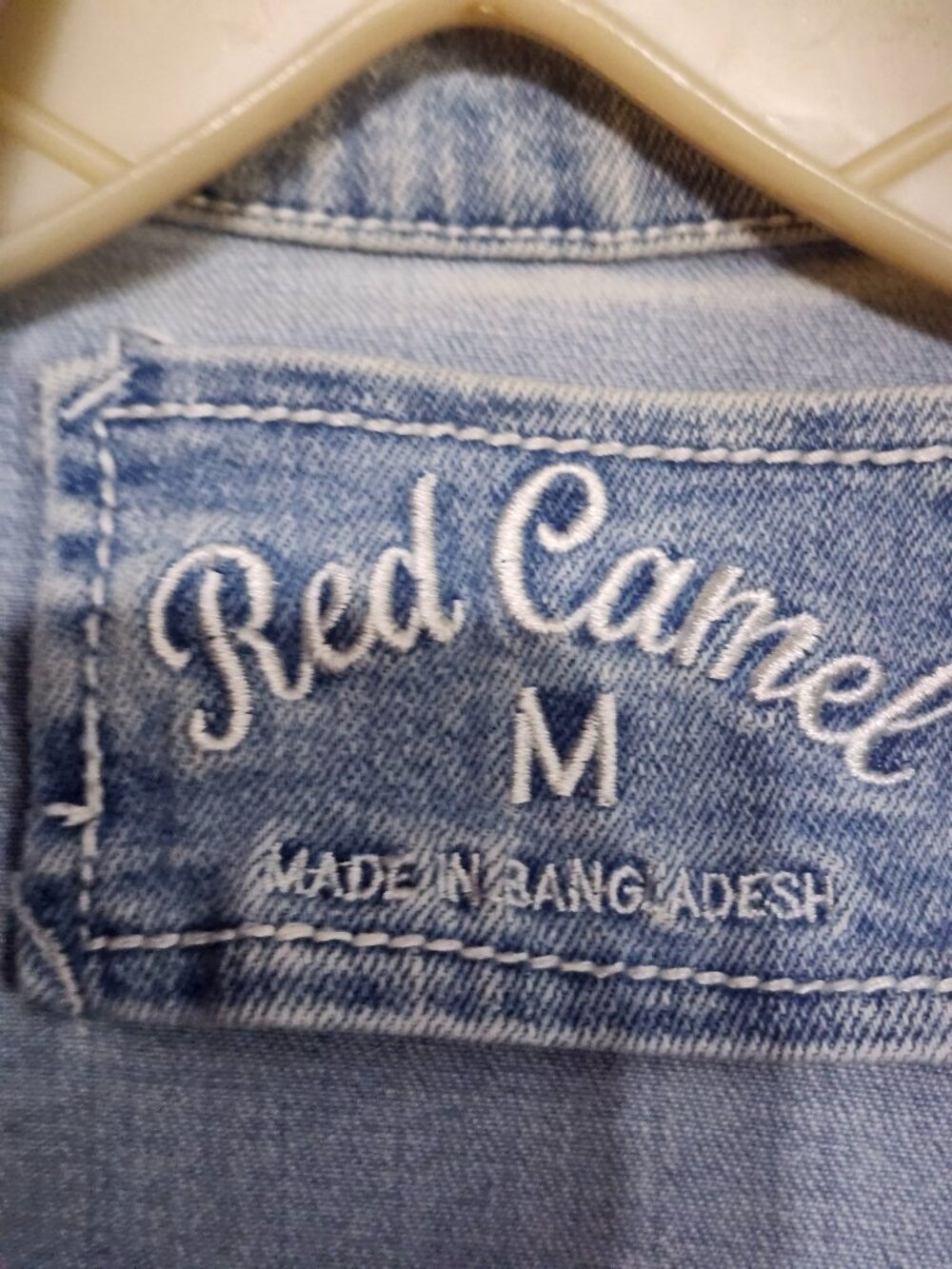 Red Camel jean jacket  size junior M - Picture 5 of 8